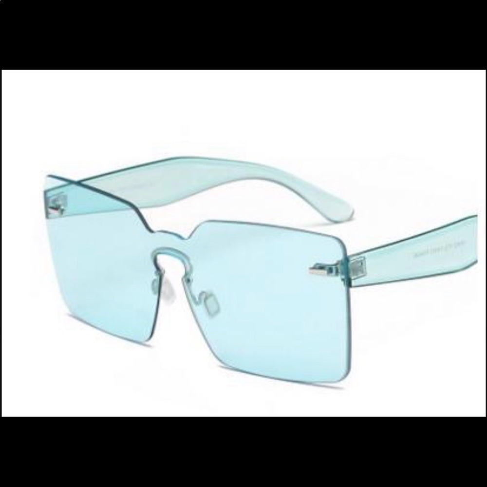 Teal Square Sunglasses